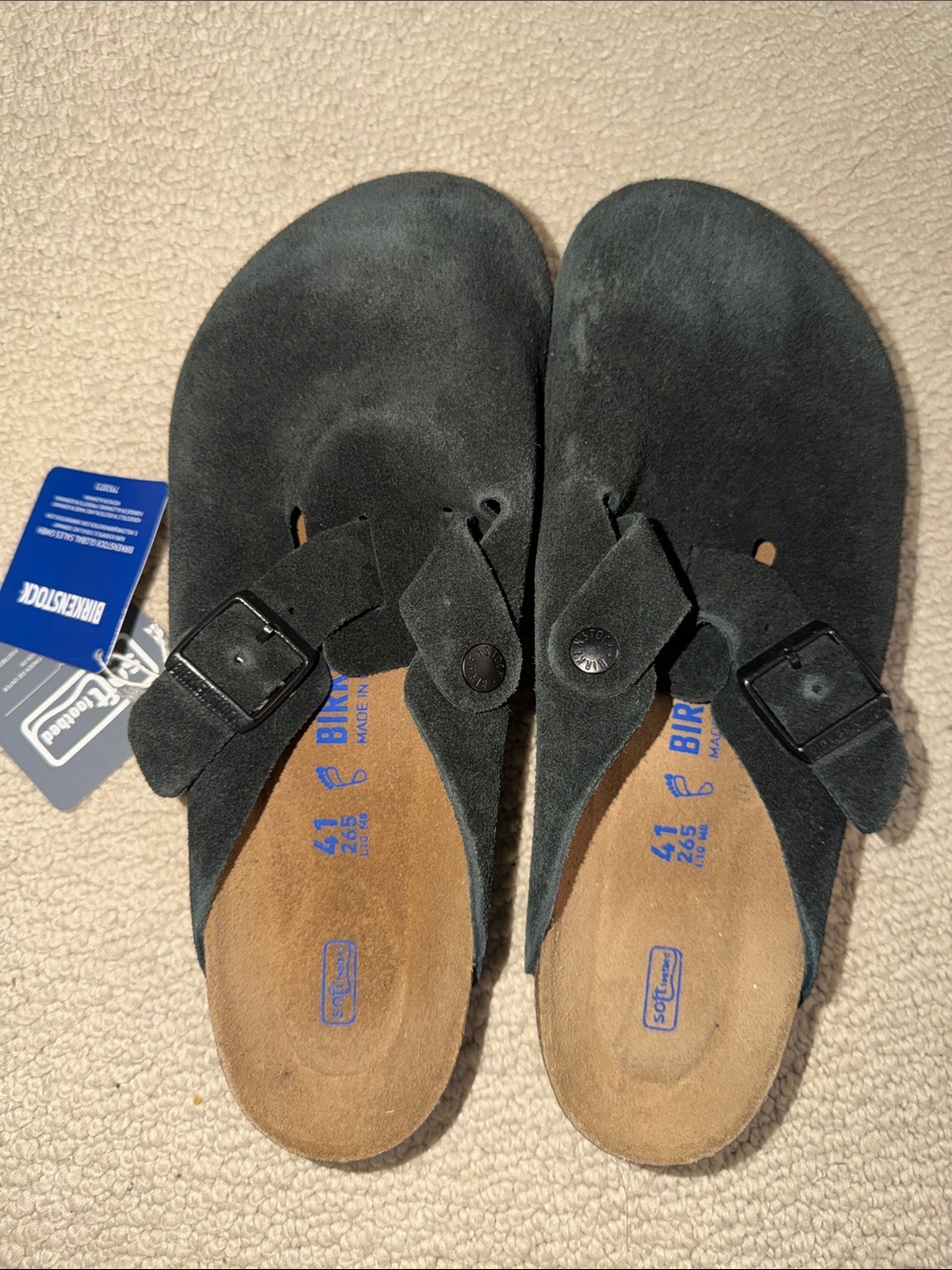 Birkenstock Black Suede size 10 brand new with tags no box